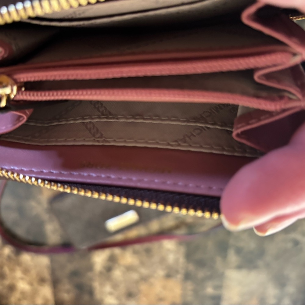 Michael Kors Crossbody Bag Set in Brown and Pink 3 piece set 💖 - Picture 5 of 7